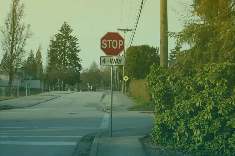 Verkeersbord met stopteken voor alle richtingen in Canada